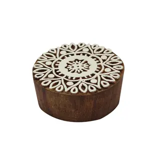 Silkrute Floral Printing Wooden Block Stamp Print | Wooden Patterns | DIY Printing (Pack of 1)