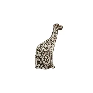 Silkrute Giraffe engraved Printing Wooden Block Stamp | Animal Print | Giraffe Print (Pack of 1)