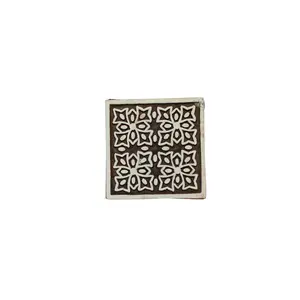 Silkrute Floral Pattern Wooden Block Stamps Print | Textile Print | DIY Craft Material (Pack of 1)