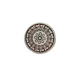 Silkrute Ancient Mandala Pattern Wooden Block Stamps | Floral Printing Stamp | DIY Craft (Pack of 1)