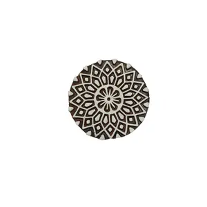 Silkrute Fabric Round or Mandala Art Wooden Block Stamp | Textile Printing | DIY Crafts Pack of 1