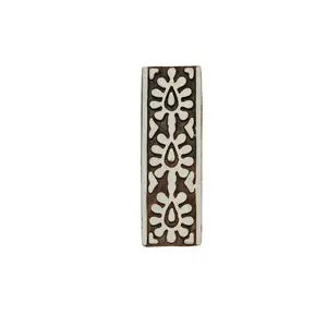 Silkrute Border Leaf pattern Floral Wooden Block Stamp | Textile Print | Henna Tatoo | DIY Craft Pack of 1