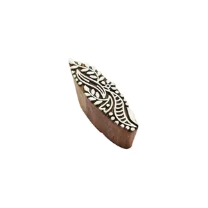 Silkrute Border Leaf pattern Floral Wooden BLock Stamp | Textile | Henna Tatoo | DIY Craft Pack of 1