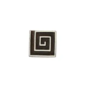 Silkrute Square trendy print Wooden Block Stamp Print | DIY Crafts | Fabric Printing Stamp Pack of 1