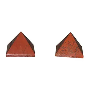 SATYAMANI Natural Red Jasper Pyramid 30 mm. for Correction/Reiki Healing/Meditation/Wealth/Protection/Will Power/Creativity/Business/Stability/Success & All Chakra Pyramid (Pack of 1 Pc.)