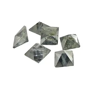 SATYAMANI Natural Clear Quartz Pyramid 10 mm. for Vastu Correction/Reiki Healing/Meditation/Wealth/Protection/Will Power/Creativity/Business/Stability/Success & All Chakra Pyramid (Pack of 1 Pc.)