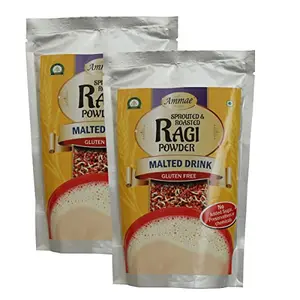 Ammae Sprouted Ragi Powder 400g Pack of 2 No Preservatives or Chemicals No added Sugar or Salt