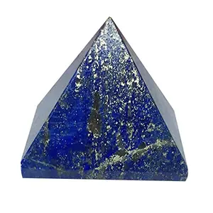 SATYAMANI Natural Lapis Lazuli Pyramid 25 mm. for Vastu Correction/Reiki Healing/Meditation/Wealth/Protection/Will Power/Creativity/Business/Stability/Success & All Chakra Pyramid (Pack of 1 Pc.)