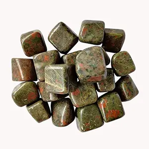 SATYAMANI Crystal Tumble Stones Standard Unakite