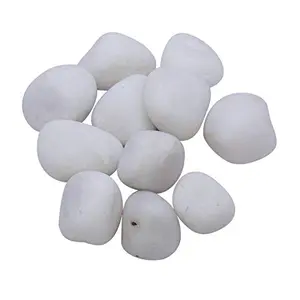 SATYAMANI Natural White Agate Tumble Stone (250 gm.)