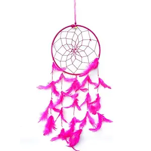 SATYAMANI Handmade Magenta Color Dream Catcher for Elements Energy Balancing in He/Office/Shop (60 cm x 20 cm)