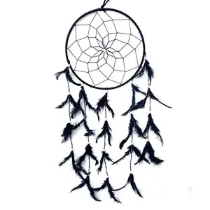 SATYAMANI Handmade Black Color Dream Catcher for Elements Energy Balancing in He/Office/Shop (60 cm x 20 cm)