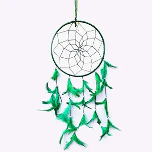 SATYAMANI Handmade Green Color Dream Catcher for Elements Energy Balancing in He/Office/Shop (60 cm x 20 cm)