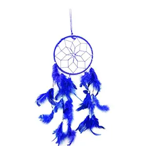 SATYAMANI Handmade Blue Color Dream Catcher for He/Office/Shop (45 cm x 15 cm)