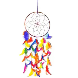 SATYAMANI Handmade Multi Color Dream Catcher for Elements Energy Balancing in He/Office/Shop (60 cm x 20 cm)