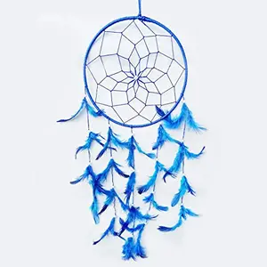 SATYAMANI Handmade Light Blue Color Dream Catcher for Elements Energy Balancing in He/Office/Shop (60 cm x 20 cm)