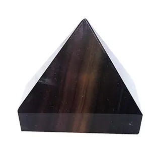 CRYSTAL'S ADVISOR Natual Energised Fluorite Pyramid 30 mm for Vastu Correction Creativity Color- Multi Color (Pack of 1 Pc.)