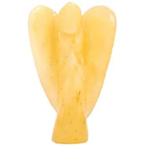 CRYSTAL'S ADVISOR Natural Yellow Quartz(Big) Angel for Chakra Healing Color- Yellow (Pack of 1 Pc.)