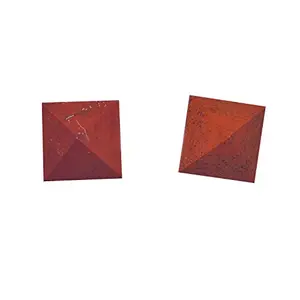 CRYSTAL'S ADVISOR Natural Red Jasper Pyramid 30 mm. for Vastu Correction Creativity Color- Red (Pack of 1 Pc.)