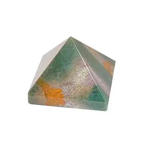 CRYSTAL'S ADVISOR Natural Energised Bloodstone Pyramid 25 mm for Vastu Correction Creativity Color- Multi Color (Pack of 1 Pc.)