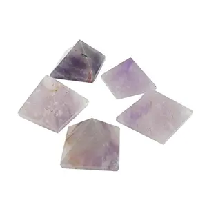 CRYSTAL'S ADVISOR Natural Amethyst Pyramid 10 mm. for Vastu Correction Creativity Color- Purple (Pack of 1 Pc.)