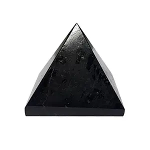 CRYSTAL'S ADVISOR Natural Black Tourmaline Pyramid 55 mm. for Vastu Correction Creativity Color- Black (Pack of 1 Pc.)