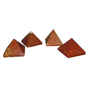 CRYSTAL'S ADVISOR Natural Red Jasper Pyramid 25 mm. for Vastu Correction Creativity Color- Red (Pack of 1 Pc.)