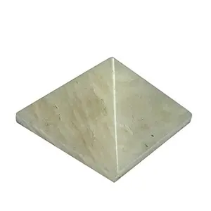 CRYSTAL'S ADVISOR Natural Peach Moonstone Pyramid 30 mm. for Vastu Correction Creativity Color- Peach (Pack of 1 Pc.)