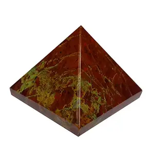 CRYSTAL'S ADVISOR Natural Red Jasper Pyramid 40 mm. for Vastu Correction Creativity Color- Red (Pack of 1 Pc.)