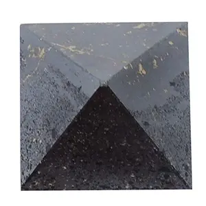 CRYSTAL'S ADVISOR Natural Hematite Pyramid 35 mm. for Vastu Correction Creativity Color- Silver/Grey (Pack of 1 Pc.)