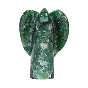 CRYSTAL'S ADVISOR Natural Natural Jade (Small) Angel for Chakra Healing Color- Green (Pack of 1 Pc.)