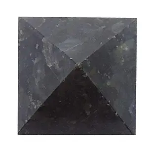 CRYSTAL'S ADVISOR Natural Energised Granite with Blue Fire Pyramid 35mm for Vastu Correction Creativity Color- Multi Color (Pack of 1 Pc.)
