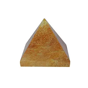 CRYSTAL'S ADVISOR Natural Energised Mookite Pyramid 50mm for Vastu Correction Creativity Color- Multi Color (Pack of 1 Pc.)