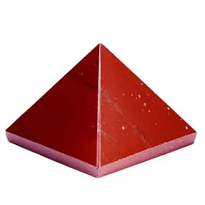 CRYSTAL'S ADVISOR Natural Red Jasper Pyramid 45 mm. for Vastu Correction Creativity Color- Red (Pack of 1 Pc.)