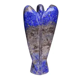 CRYSTAL'S ADVISOR Natural Energised Lapis Lazuli Angel 2" for Chakra Healing Color- Multicolor (Pack of 1 Pc.)