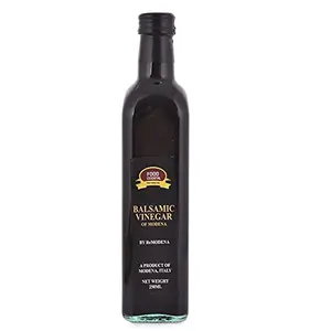 Food Essential Italian Balsamic Vinegar of Modena 250 ml. [Aceto Balsamico Tradizionale di Modena DOP Aged for 5 Years Intense Grape Must Vinegar]