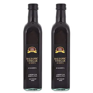 Food Essential Italian Balsamic Vinegar of Modena 500 ml. [Aceto Balsamico Tradizionale di Modena DOP Aged for 5 Years Intense Grape Must Vinegar]