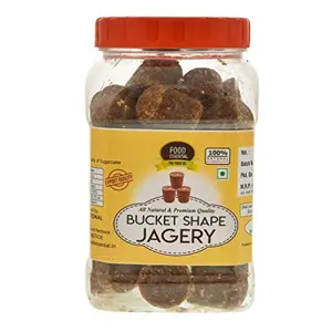 Food Essential Bucket Shape Jaggery [Pure Natural No Preservatives Added] Jaggery Cube Gud Jaggery Jaggery Organic Cubes 500 gm.