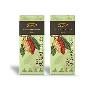 Zevic Classic Chocolate 80g (Pack of 2) - Sweetened with Stevia