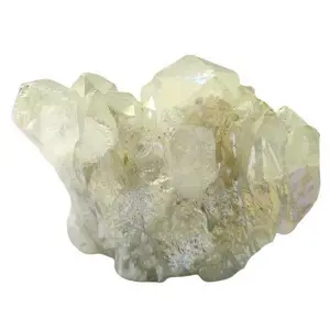 Crystal Cave Exports Prehnite Rainbow Aura Quartz Druzy Stone Cluster 98 Grams Specimen Collector  Healing Chakra Reiki Energy Unique Gift Home Decor