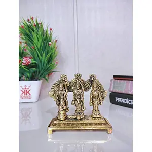 Prince Home Decor & Gifts Metal Idol of Shri Ram Darbar with Antique Look for Home Temple and Gifts
