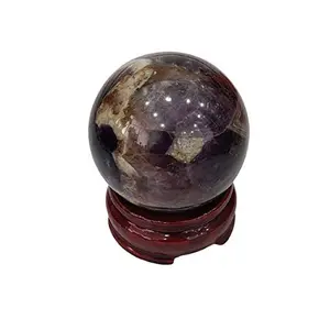 Auralite 23 Sphere Red Hematite Tip & Sunken Record keeper Very Rare Crown Chakra Meditation Chakra Healing Crystal 329 Gram