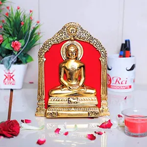 KridayKraft Metal Mahavir Swami Statue for Table & Wall Hanging Decorative for HomeOfficeGift for Having House WarmingMahvir Swami Idol Showpiece Figurines...