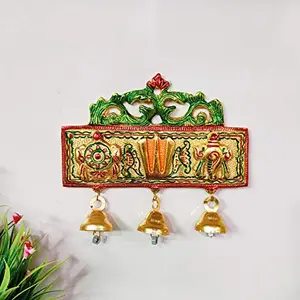 KridayKraft Tirupati Door Hanging Shankh Chakra Namah Latkan Meenkari Decorative for HomeOffice & RoomAlso Gift for House Warming....