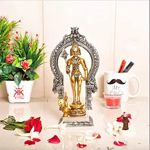 KridayKraft Metal Murugan Swami (Kartikeya) Statue Standing with PeacockSkanda Swamiji Subramanyam Murti for Pooja & HeOffice DecorReligious Idol Gift ArticleShowpiece Figurines.