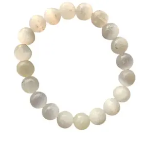 Natural Selenite Stone Bracelet 10 MM Contact The Divine Mind and to Access the Angelic Realm Best Gift For All