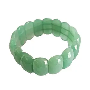 Natural Green Aventurine Faceted Stone 25 mm bracelet reiki and LOVE stone Lucky Bracelet