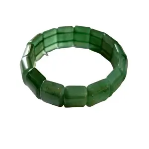 Natural Green Aventurine Stone 15 mm bracelet reiki and LOVE stone Lucky Bracelet