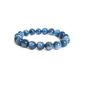 Natural AA Blue Kyanite Bracelet 7 MM Genuine Kyanite Healing Crystals Meditation Bracelets Chakra Balancing Healing Crystal Bracelets