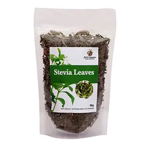 JIOO Organics Stevia Leaves | Natural Sweetener | Sugarfree | Pack of 1 | 50 Grams